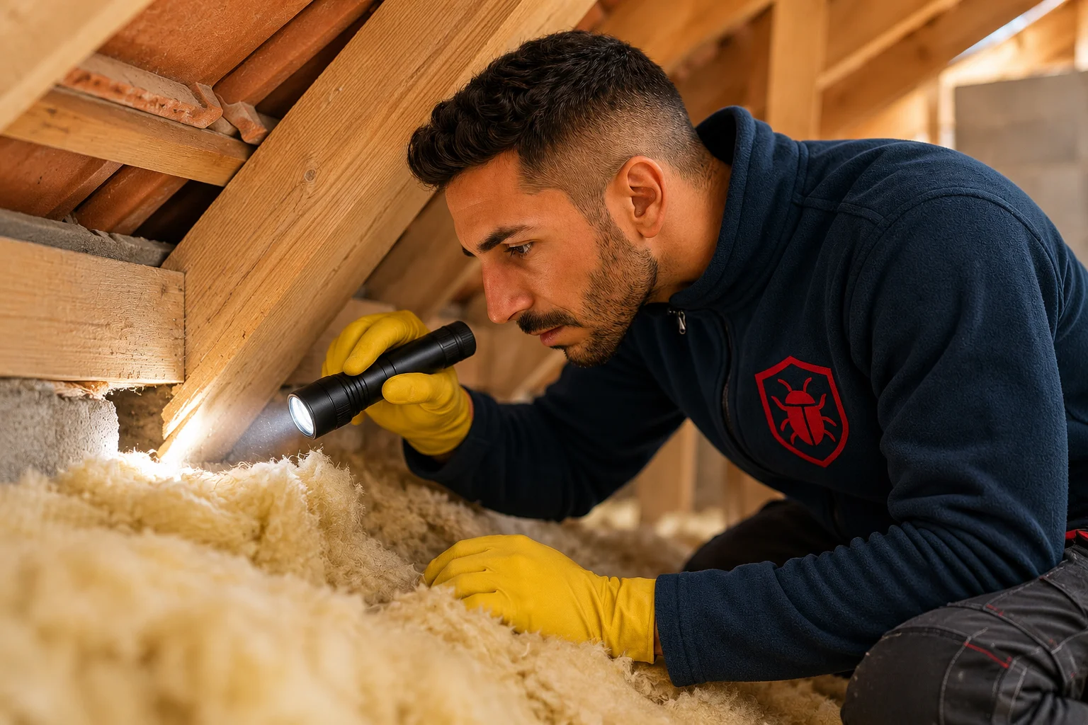 Inspection des combles et recherche des points de passage