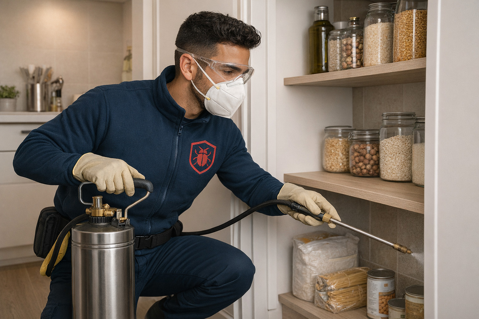 Application du traitement anti-mites